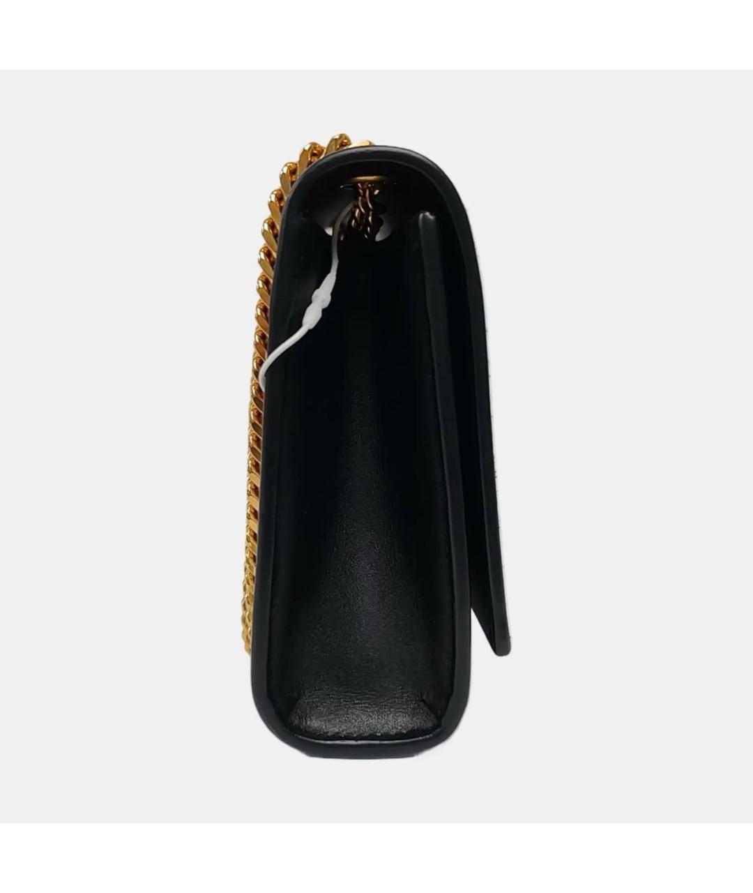 SAINT LAURENT Черная кожаная сумка через плечо, фото 3