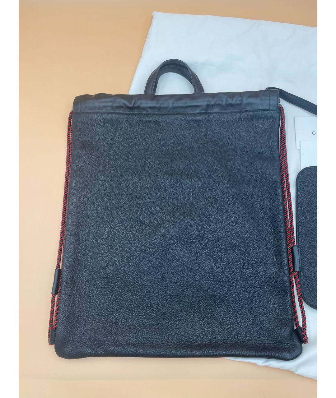 GUCCI Черный кожаный рюкзак, фото 7