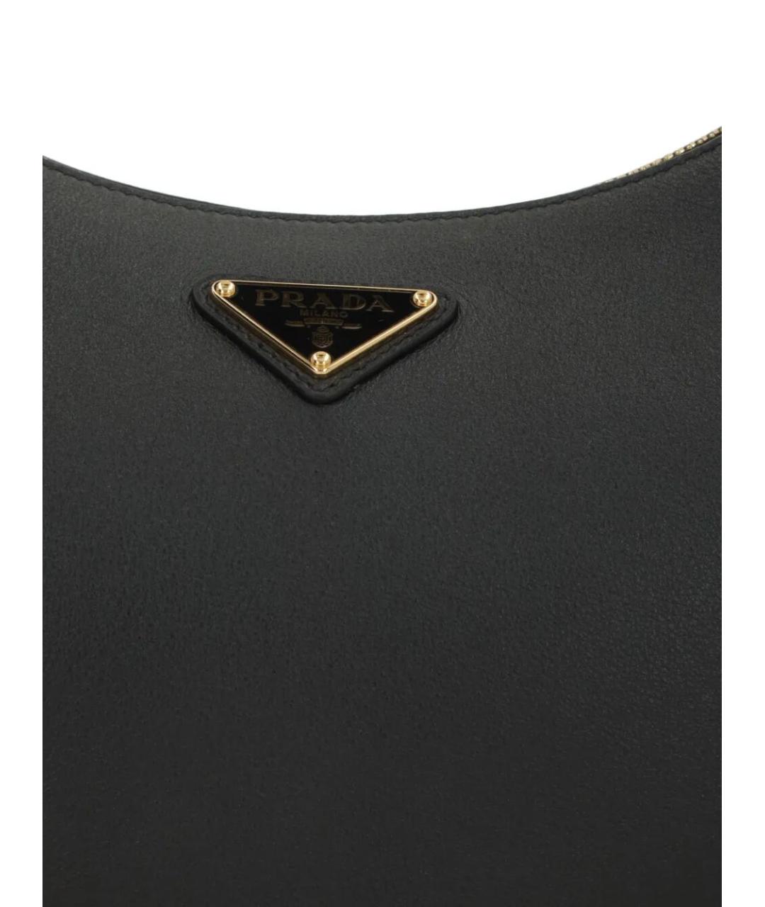 PRADA Черная кожаная сумка через плечо, фото 4