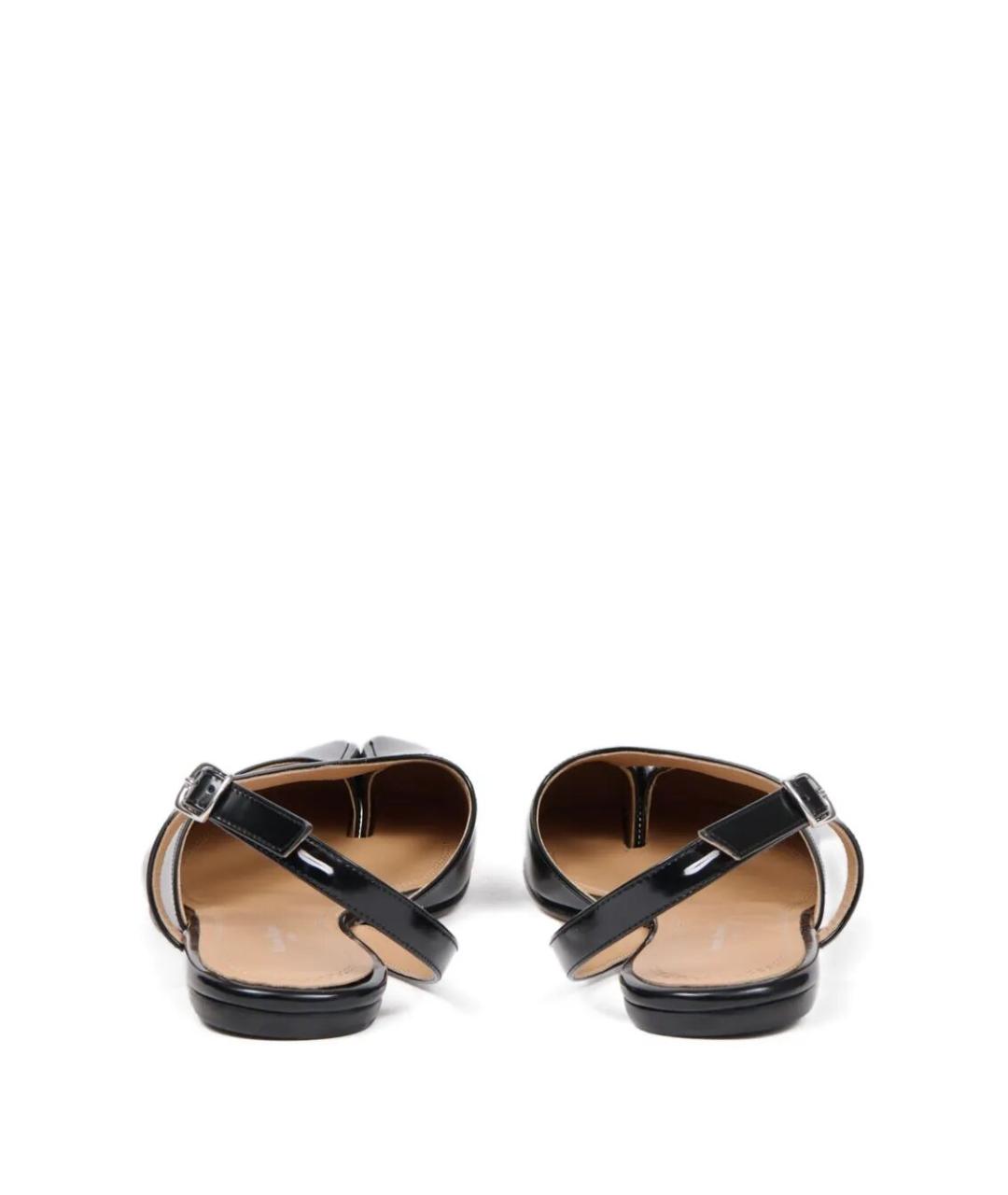 MAISON MARGIELA Черные кожаные сандалии, фото 4