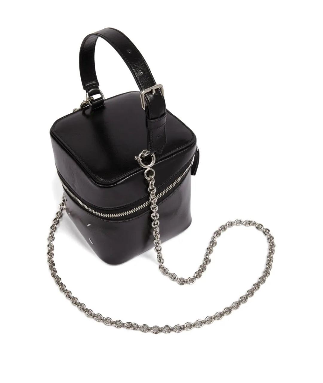 MAISON MARGIELA Черная кожаная сумка через плечо, фото 2