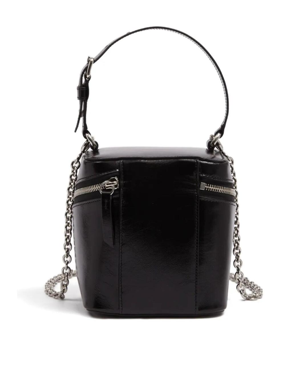 MAISON MARGIELA Черная кожаная сумка через плечо, фото 3