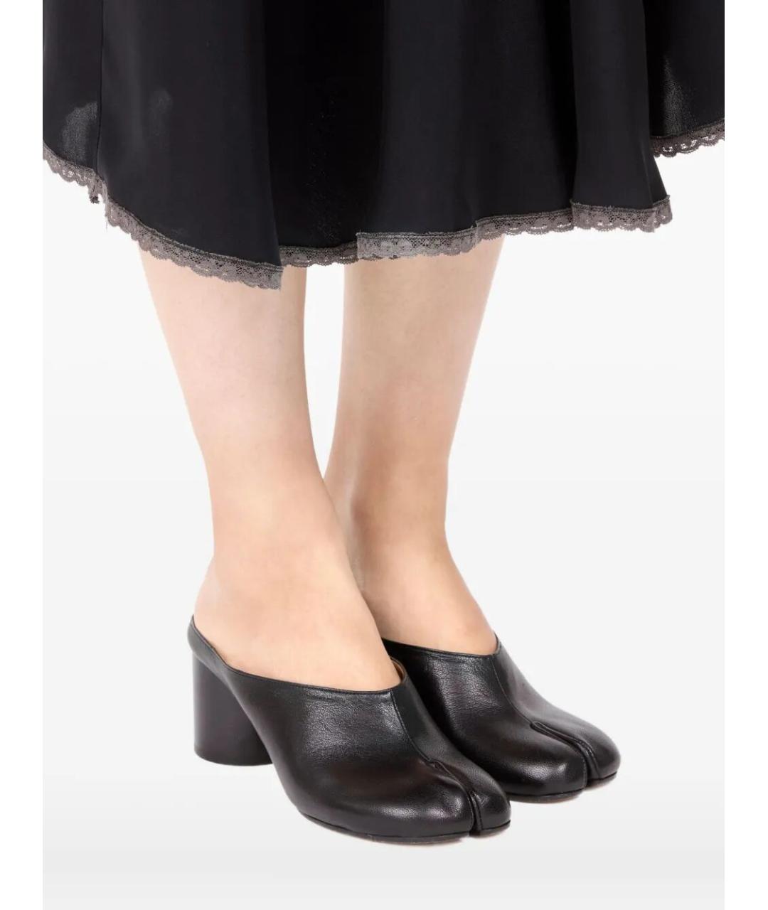 MAISON MARGIELA Черные кожаные мюли, фото 2