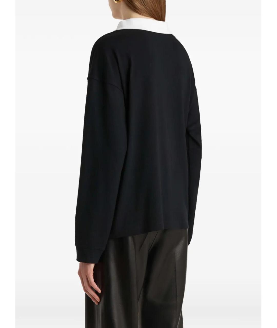 KHAITE Черная шелковая блузы, фото 5