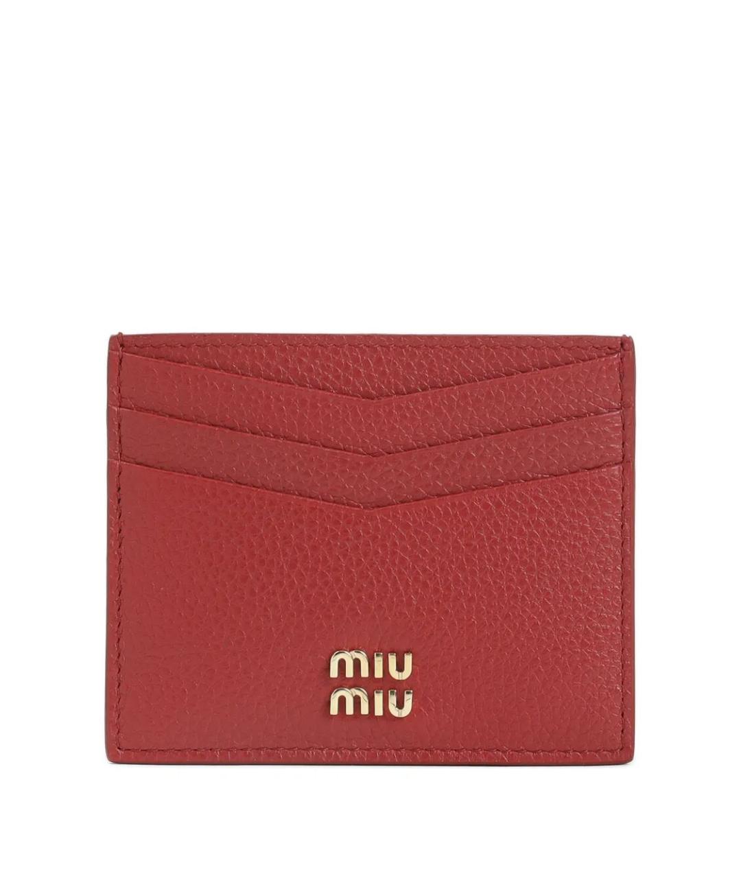 MIU MIU Красный кожаный кардхолдер, фото 1