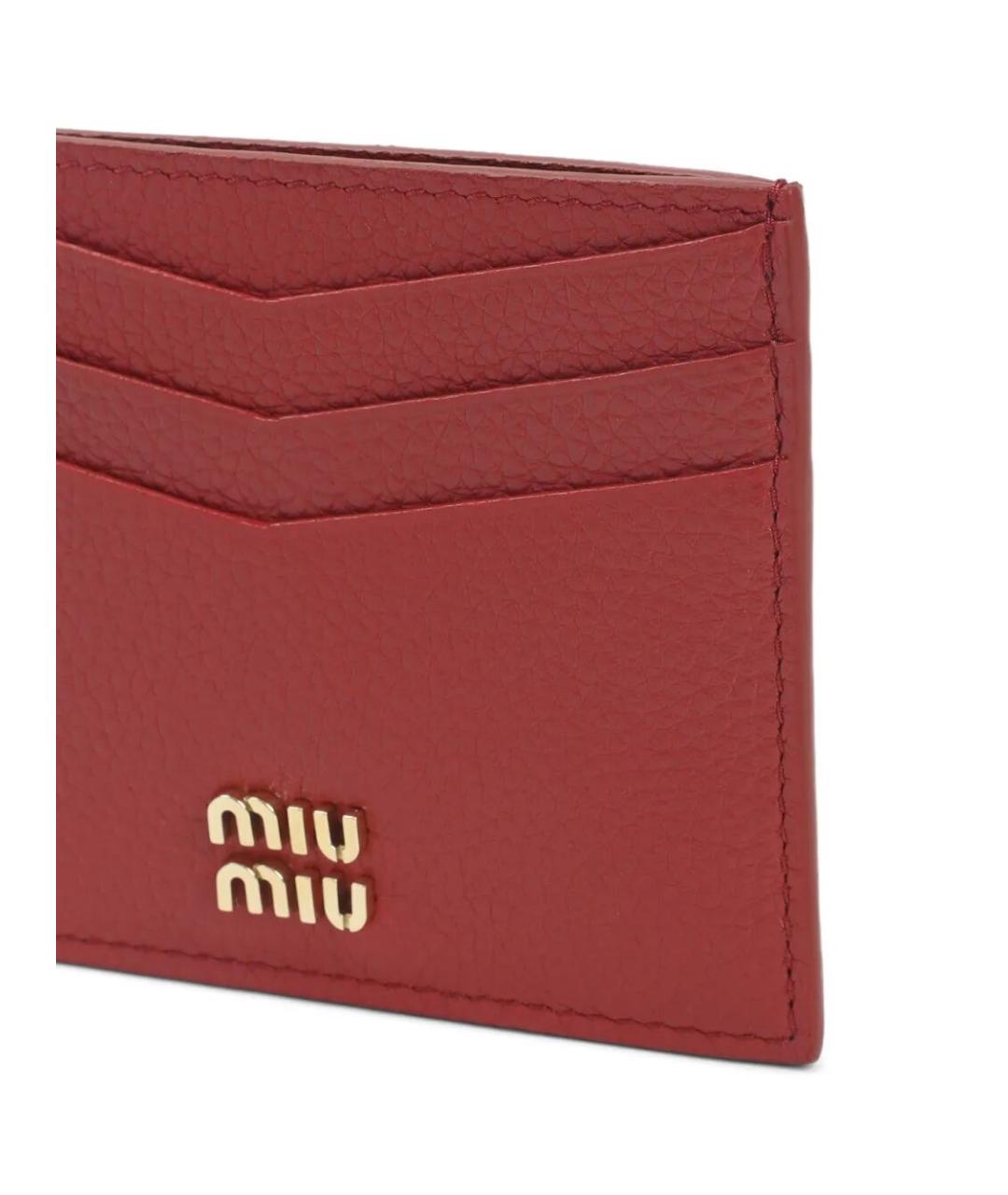 MIU MIU Красный кожаный кардхолдер, фото 3
