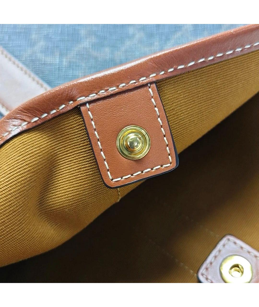 CELINE Коричневая кожаная сумка тоут, фото 8