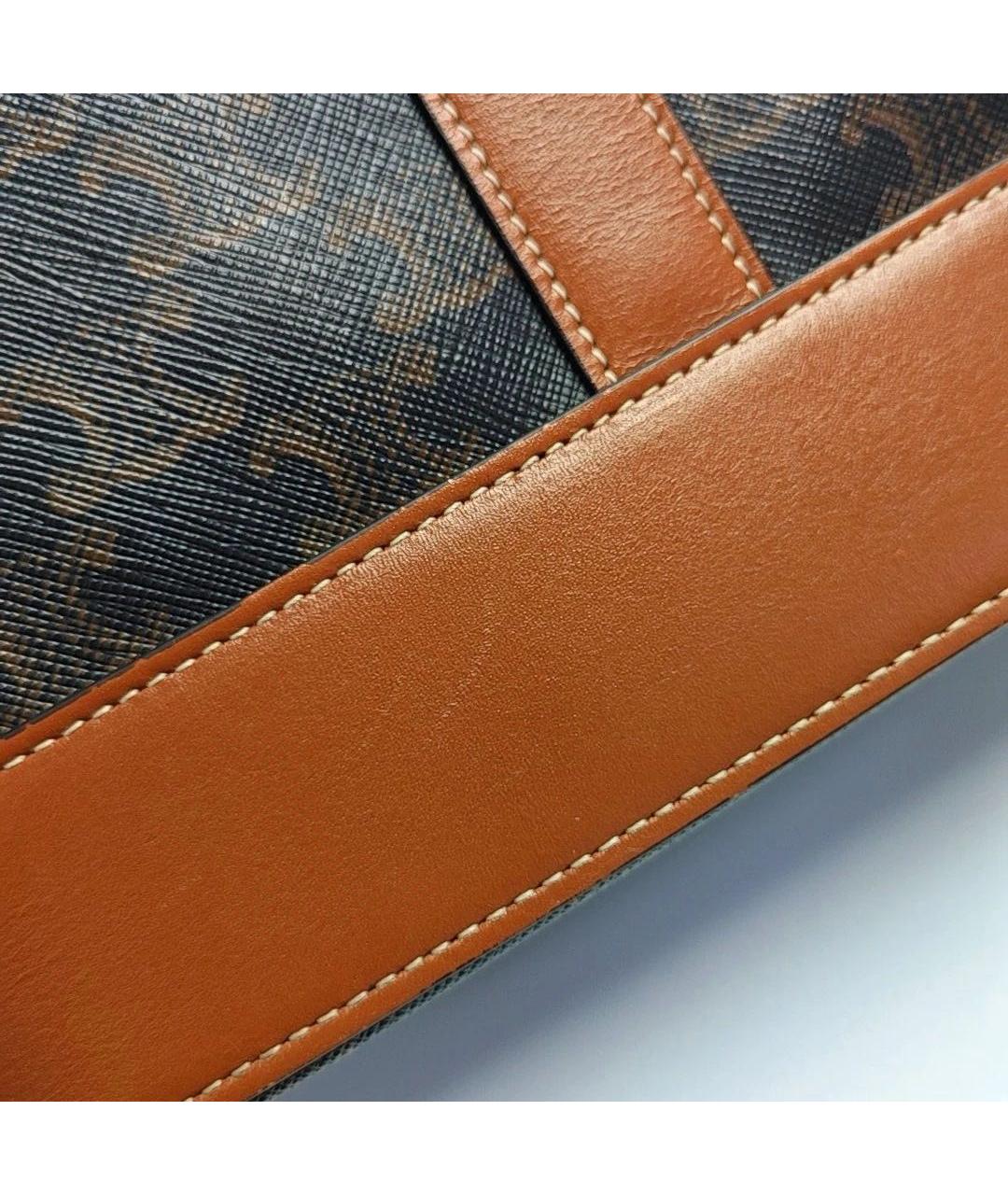 CELINE Коричневая кожаная сумка тоут, фото 6