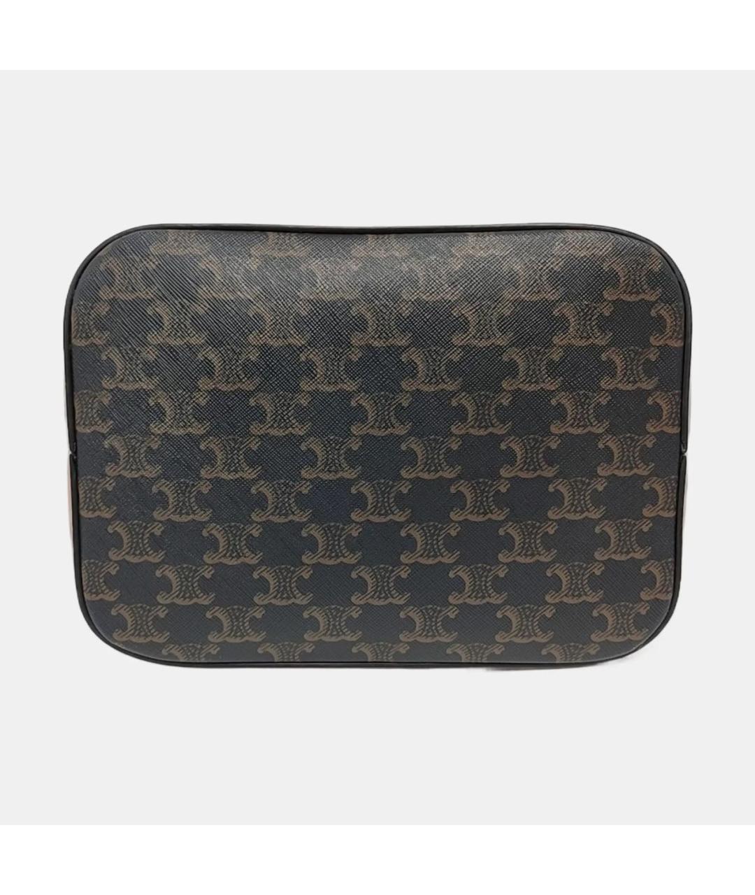 CELINE Коричневая кожаная сумка тоут, фото 4