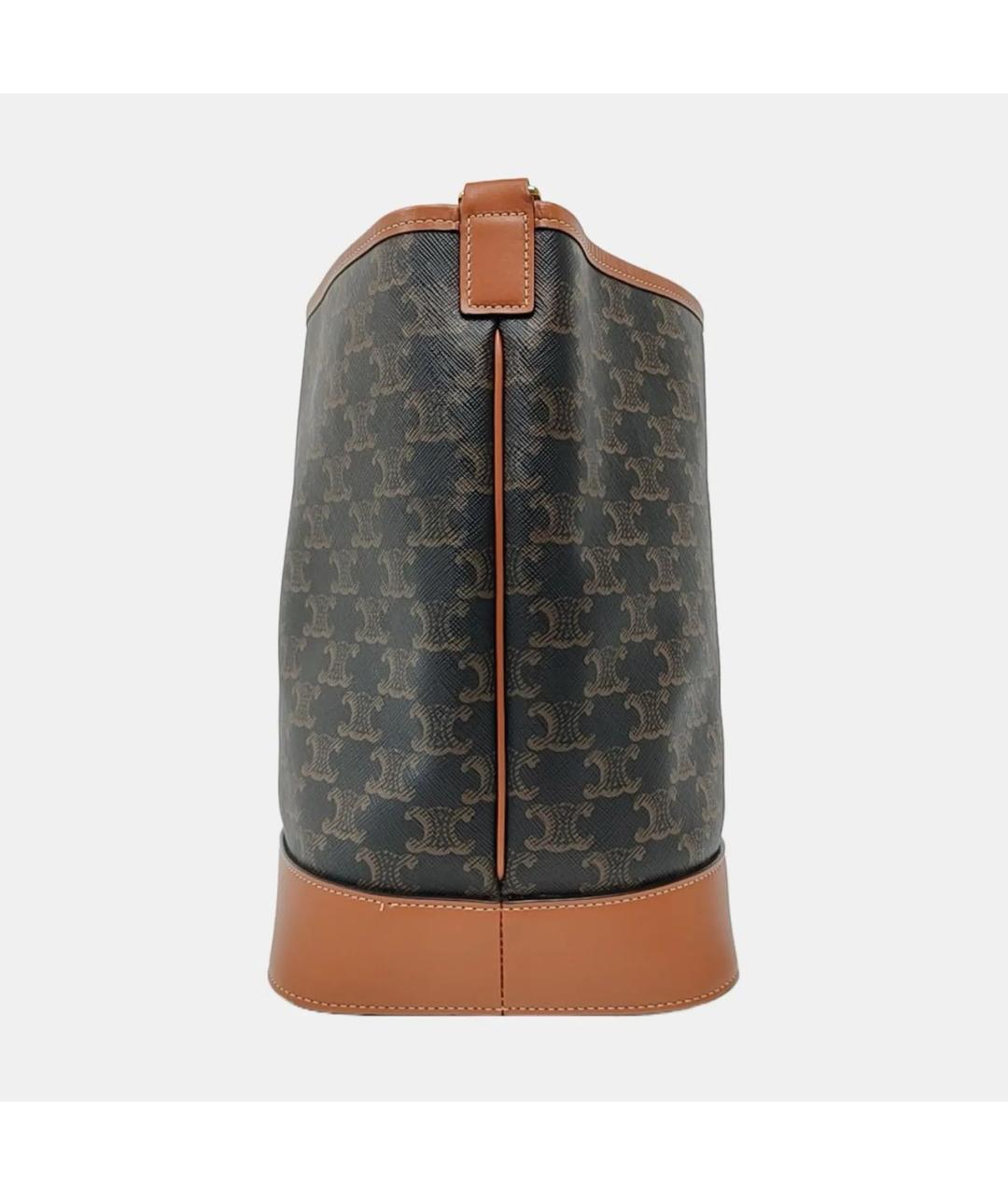 CELINE Коричневая кожаная сумка тоут, фото 3