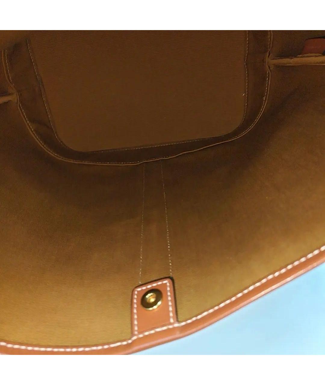 CELINE Коричневая кожаная сумка тоут, фото 5