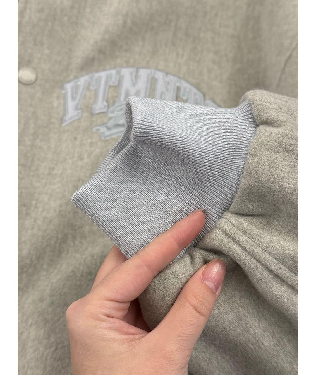 VETEMENTS Серая шерстяная куртка, фото 6