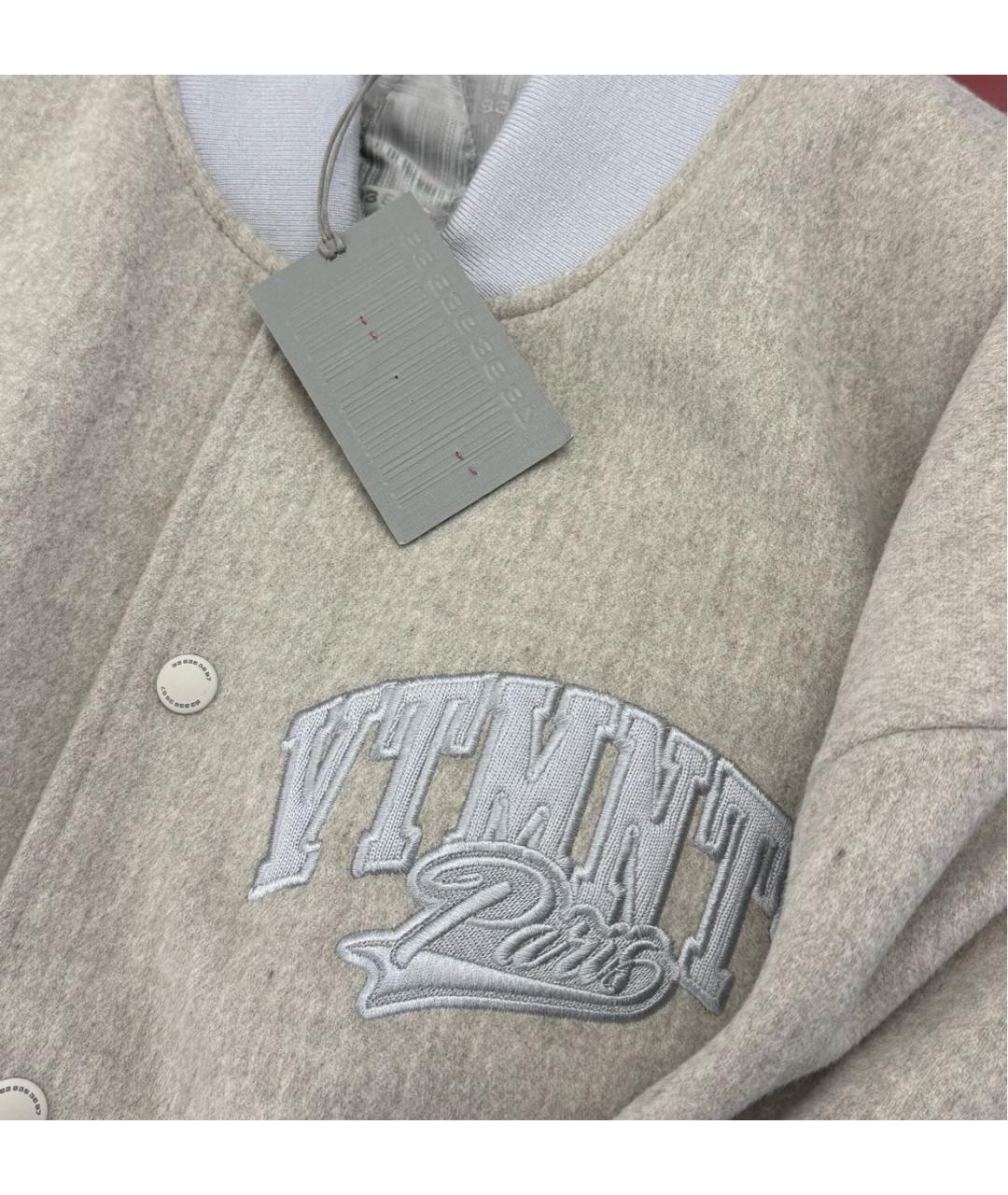 VETEMENTS Серая шерстяная куртка, фото 3