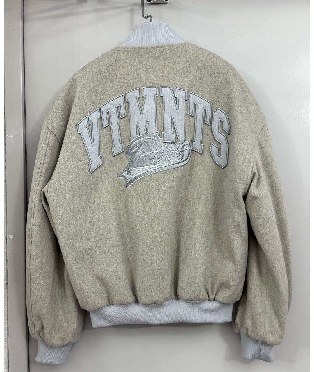 VETEMENTS Серая шерстяная куртка, фото 2