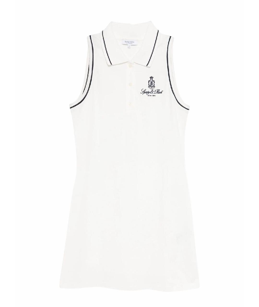 SPORTY AND RICH Белое хлопковое повседневное платье, фото 1