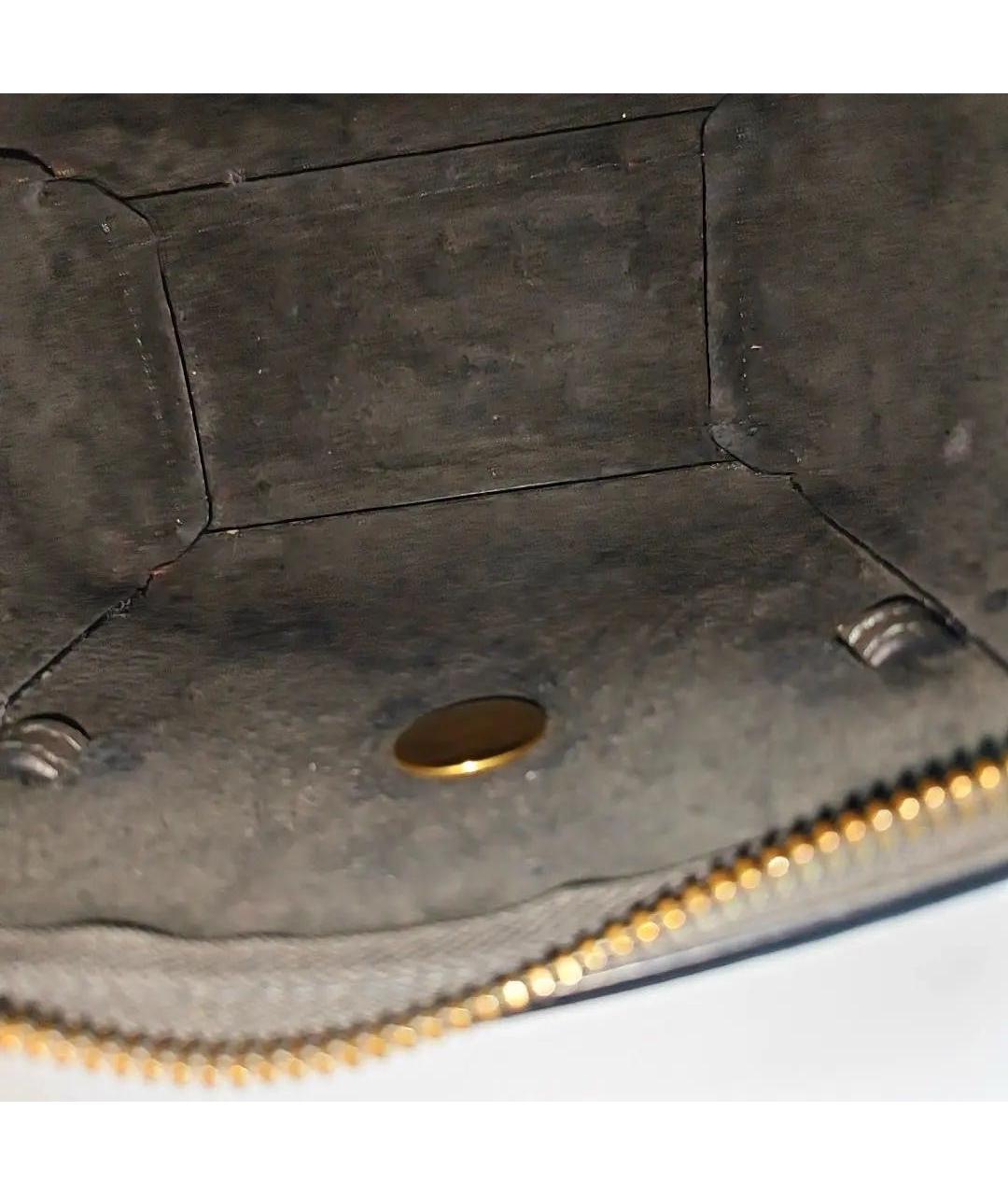 CELINE Антрацитовая кожаная сумка через плечо, фото 6