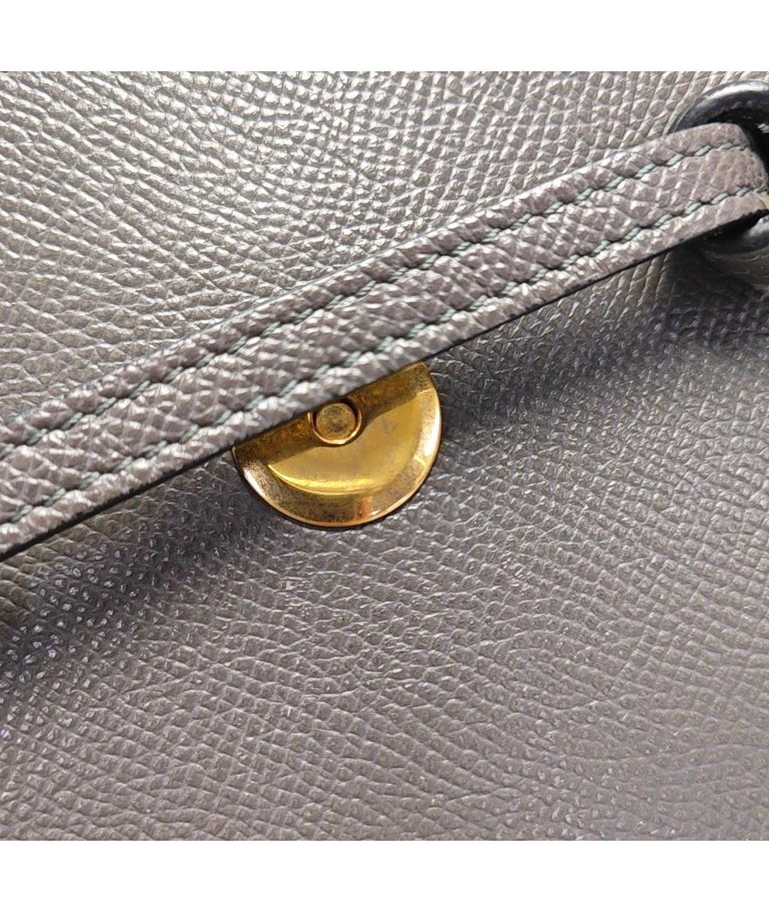 CELINE Антрацитовая кожаная сумка через плечо, фото 8