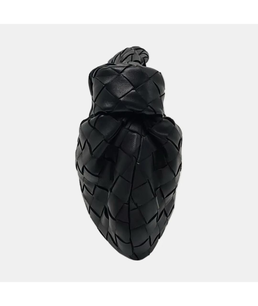 BOTTEGA VENETA Черная кожаная сумка с короткими ручками, фото 3