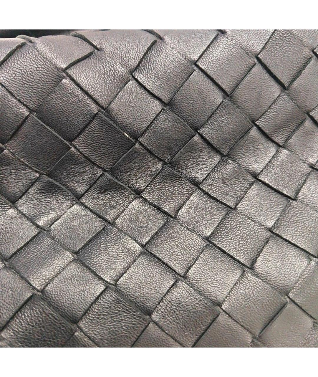 BOTTEGA VENETA Черная кожаная сумка с короткими ручками, фото 6