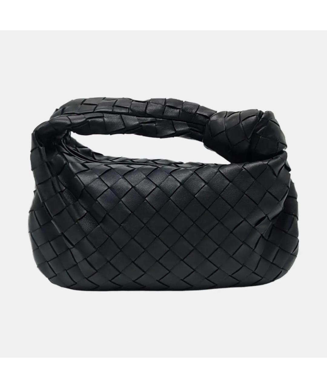 BOTTEGA VENETA Черная кожаная сумка с короткими ручками, фото 4