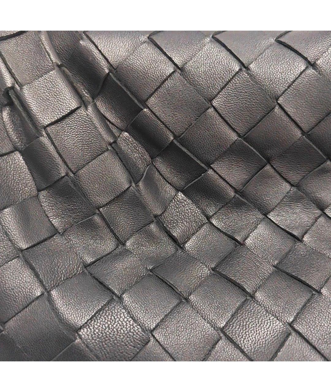 BOTTEGA VENETA Черная кожаная сумка с короткими ручками, фото 7