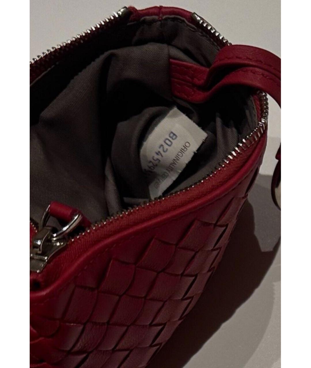 BOTTEGA VENETA Розовый кожаный кошелек, фото 6