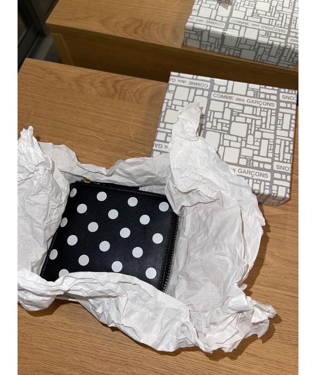 COMME DES GARÇONS Черный кожаный кошелек, фото 5