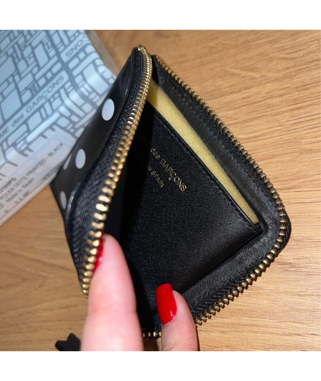 COMME DES GARÇONS Черный кожаный кошелек, фото 2