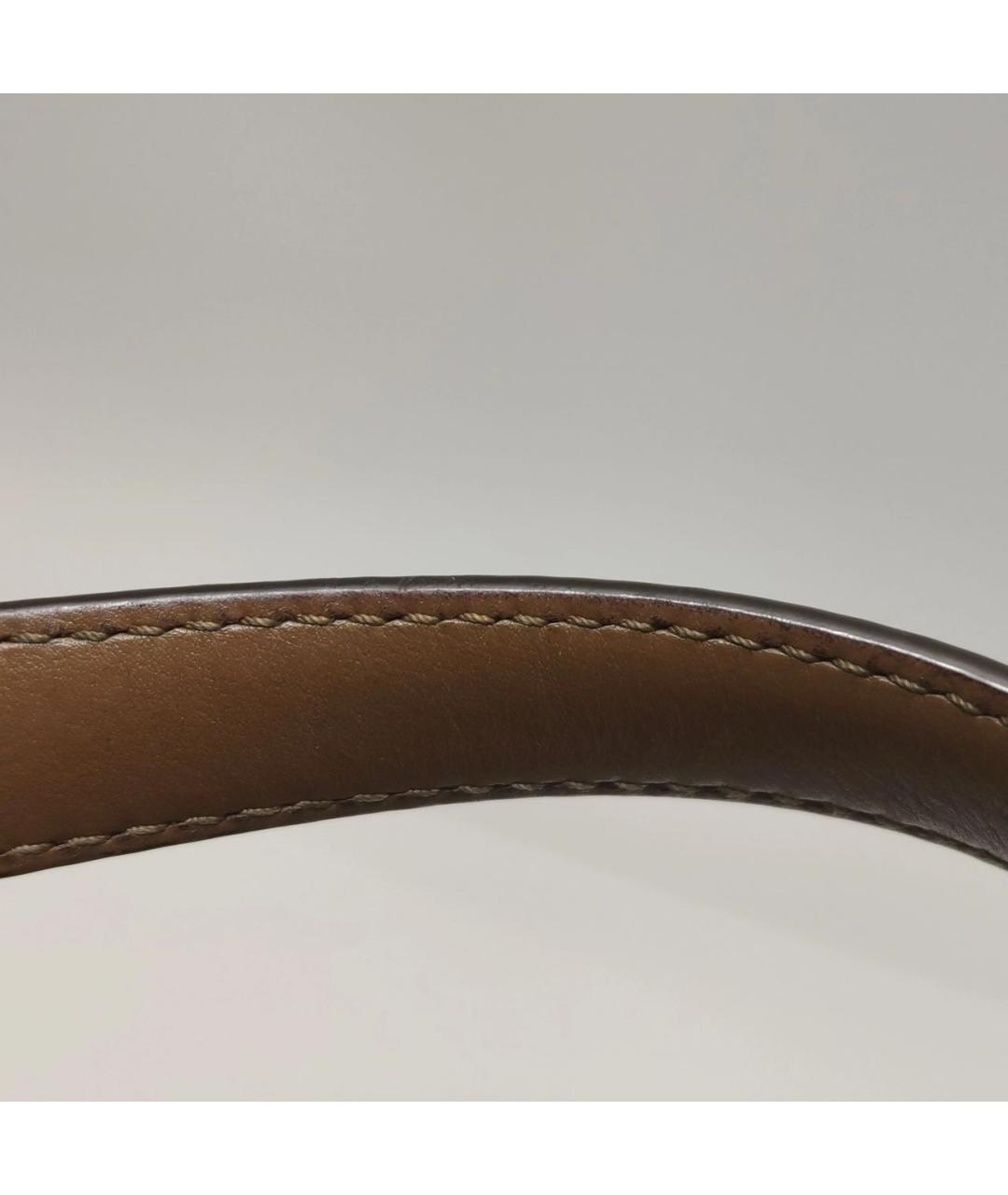 FENDI Коричневая кожаная сумка с короткими ручками, фото 8