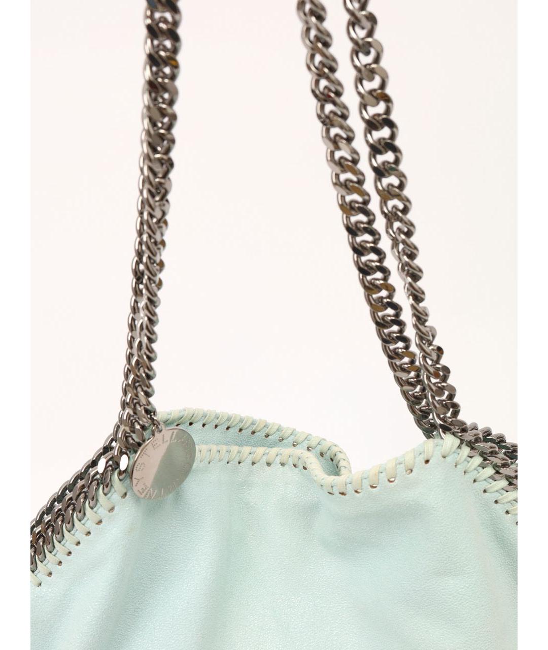 STELLA MCCARTNEY Голубая кожаная сумка тоут, фото 4