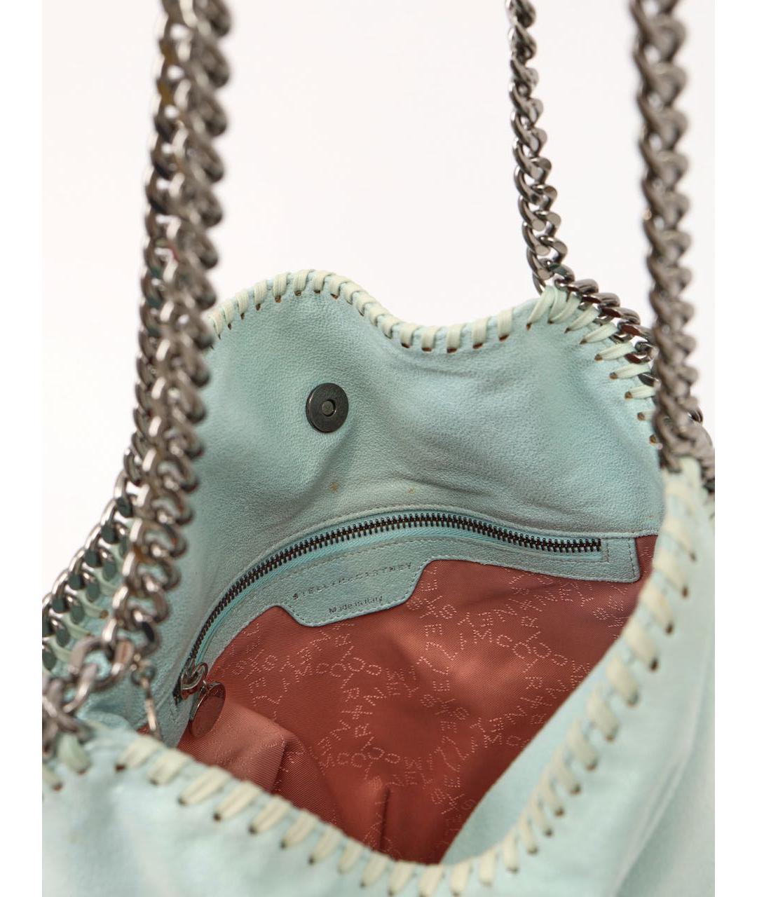 STELLA MCCARTNEY Голубая кожаная сумка тоут, фото 3