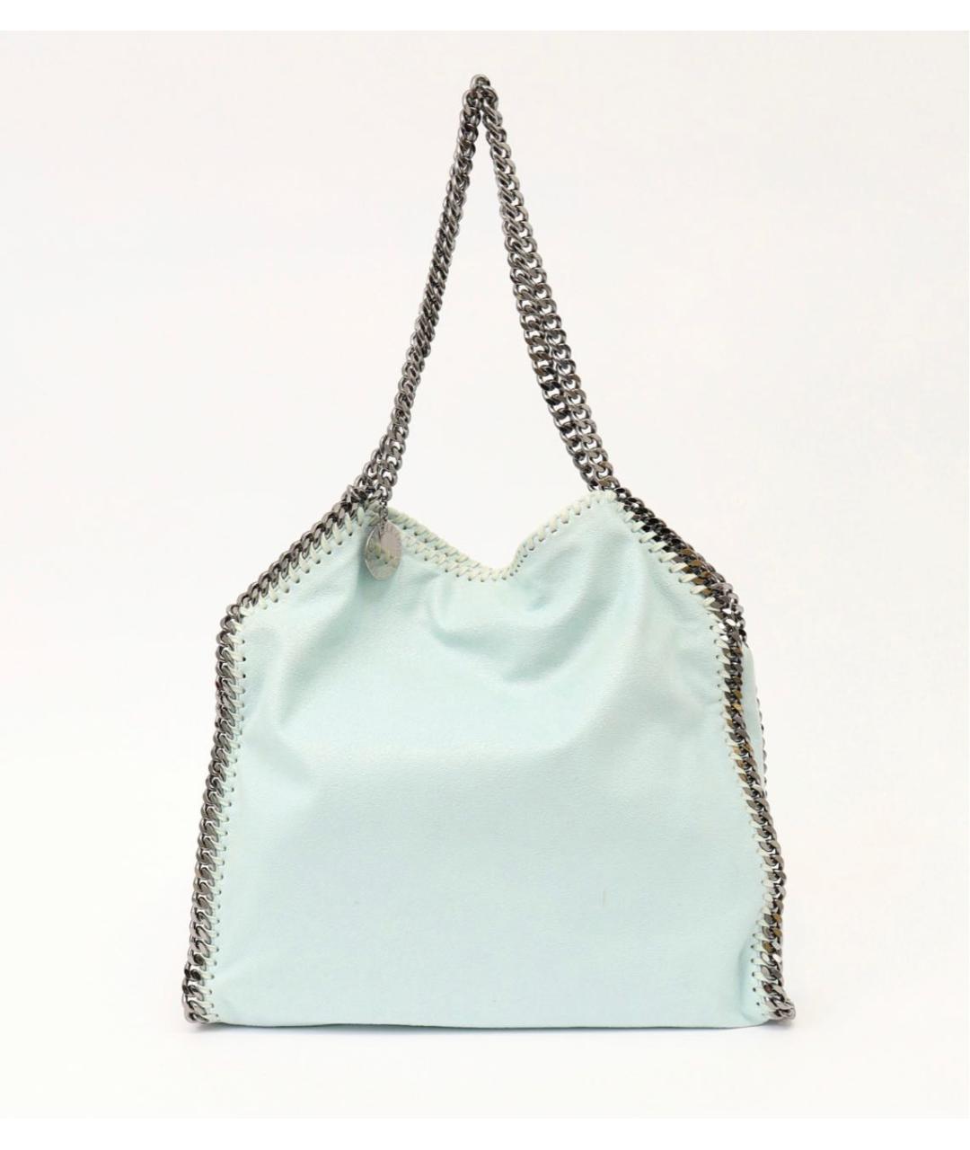 STELLA MCCARTNEY Голубая кожаная сумка тоут, фото 8