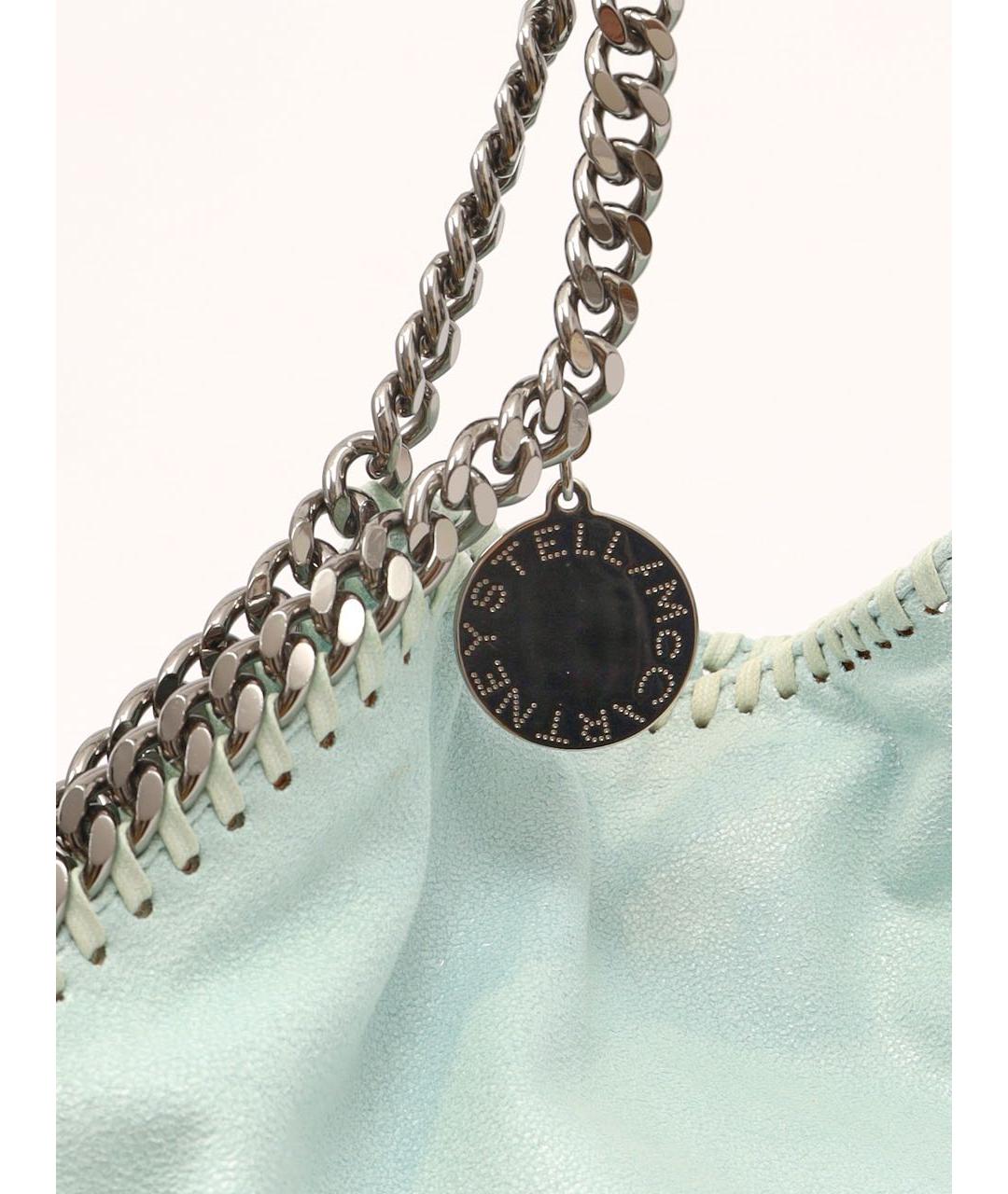 STELLA MCCARTNEY Голубая кожаная сумка тоут, фото 5