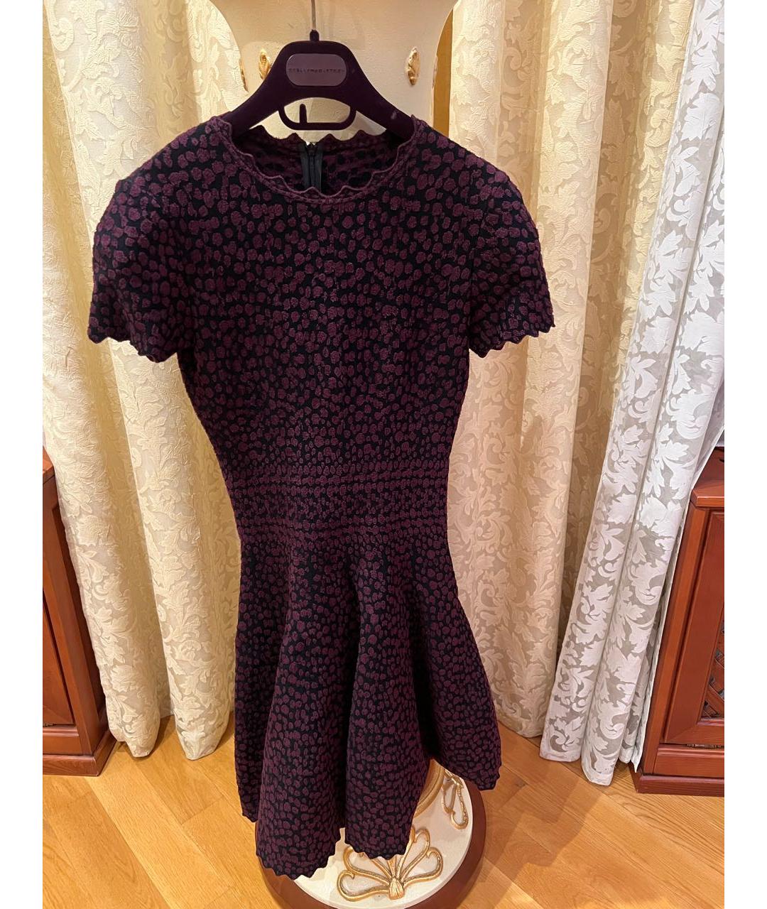 ALAIA Бордовое вискозное коктейльное платье, фото 5