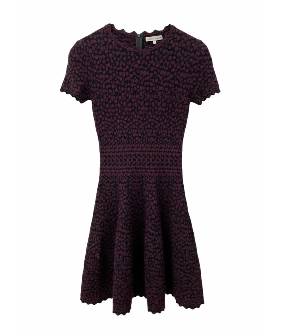 ALAIA Бордовое вискозное коктейльное платье, фото 1