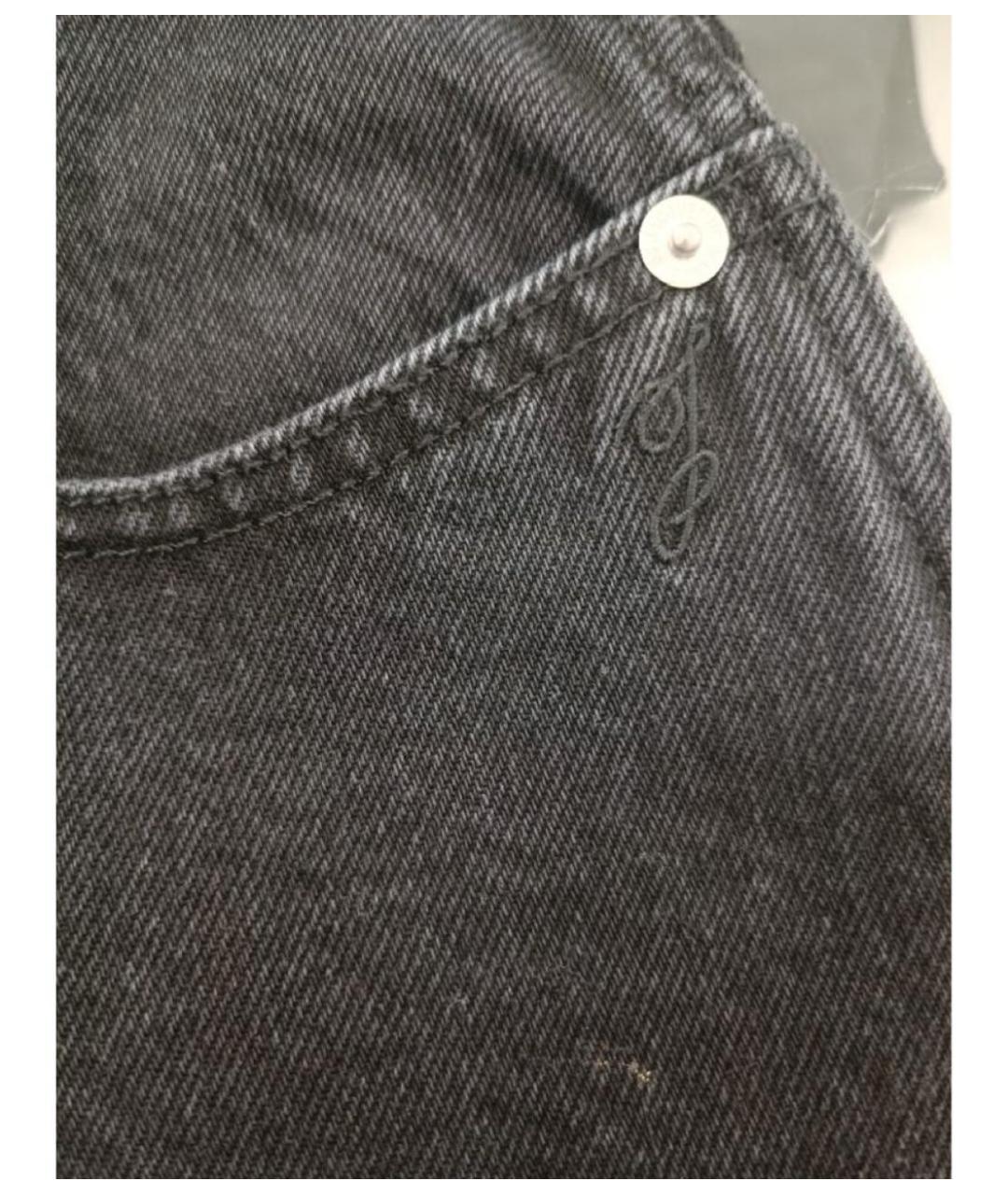 JACQUEMUS Черные хлопковые прямые джинсы, фото 4