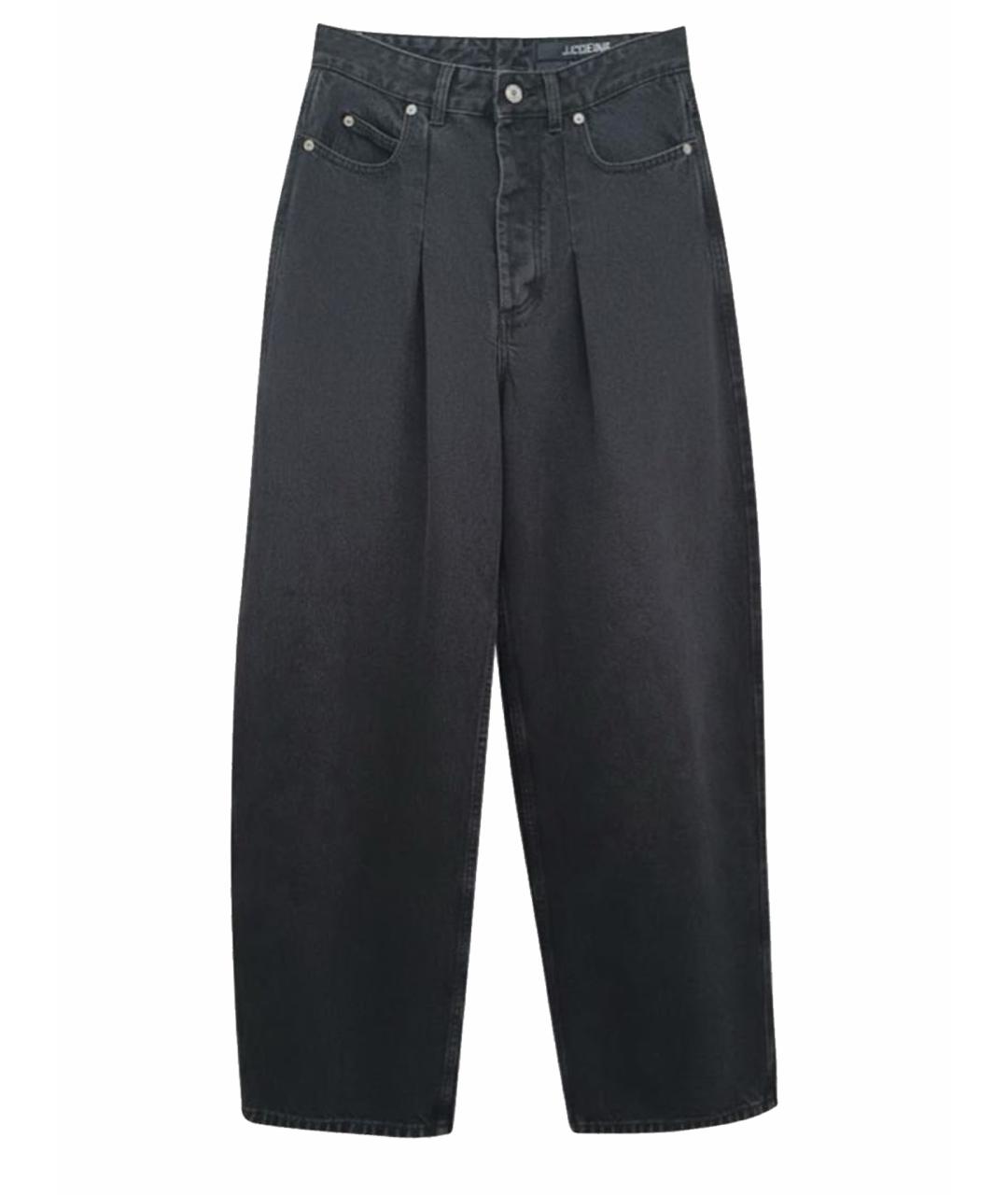 JACQUEMUS Черные хлопковые прямые джинсы, фото 1