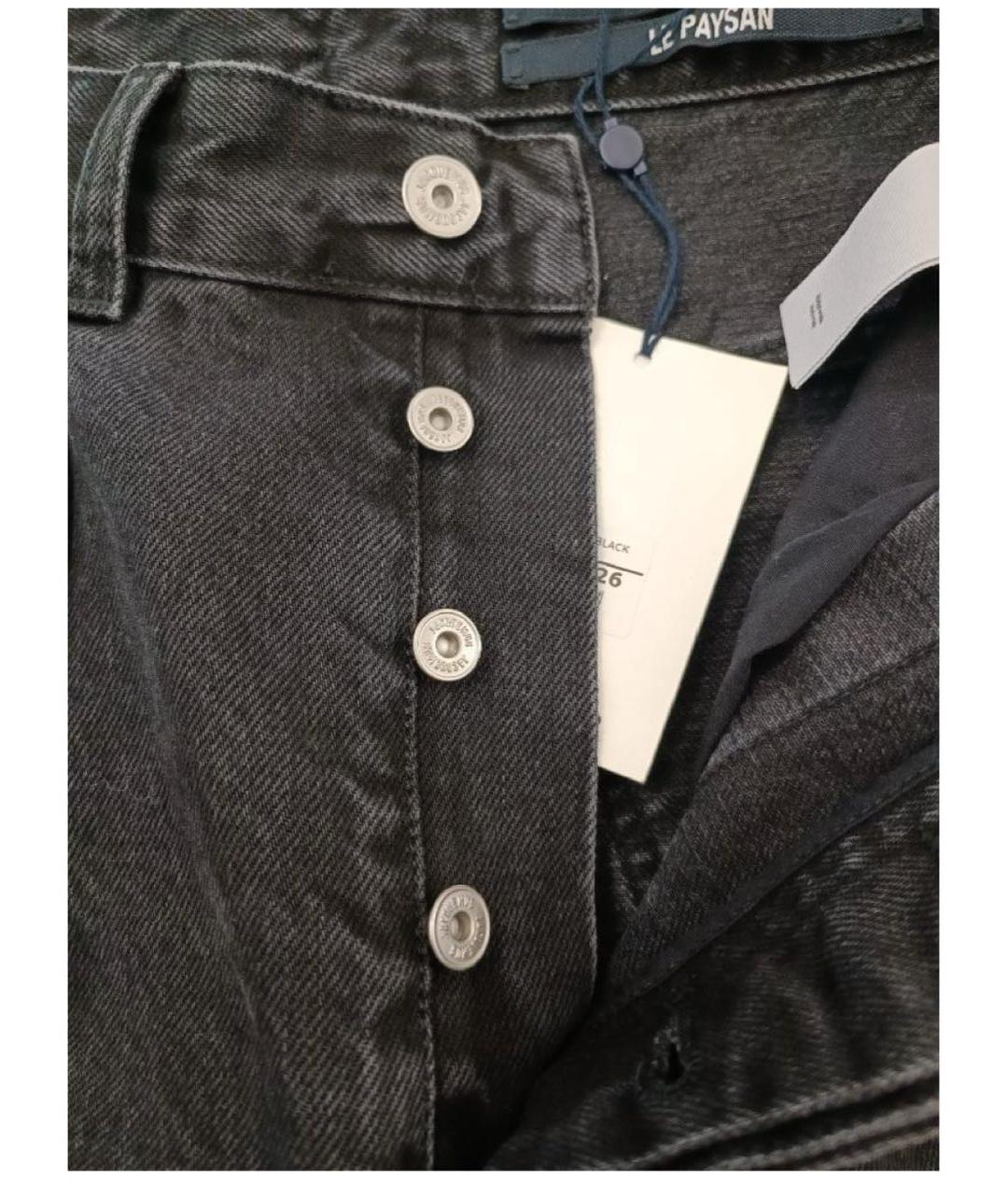 JACQUEMUS Черные хлопковые прямые джинсы, фото 6