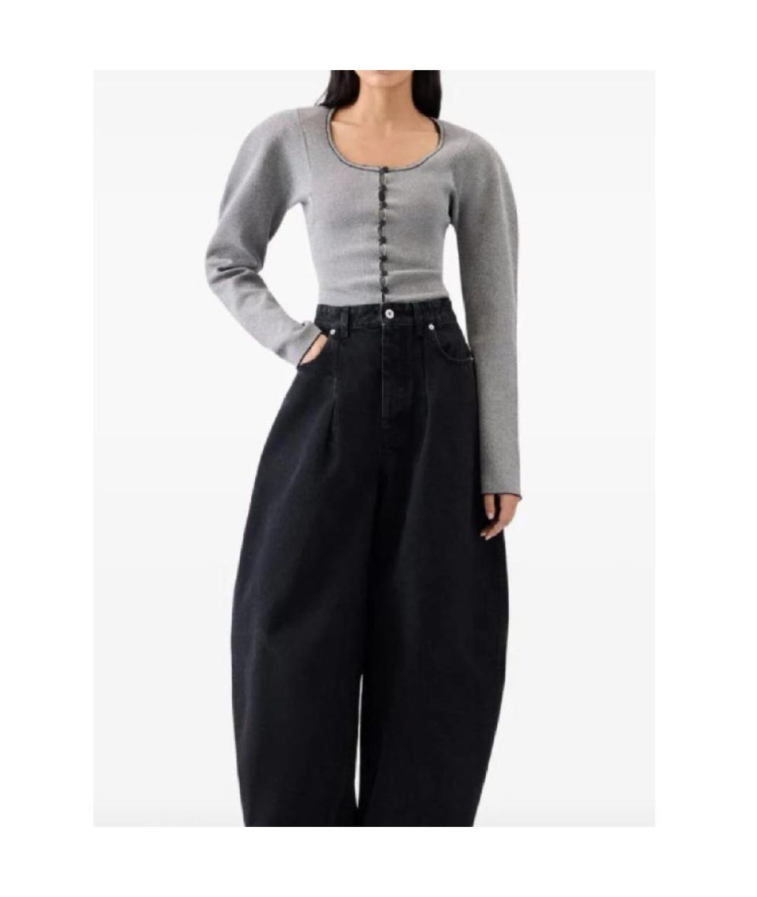 JACQUEMUS Черные хлопковые прямые джинсы, фото 7