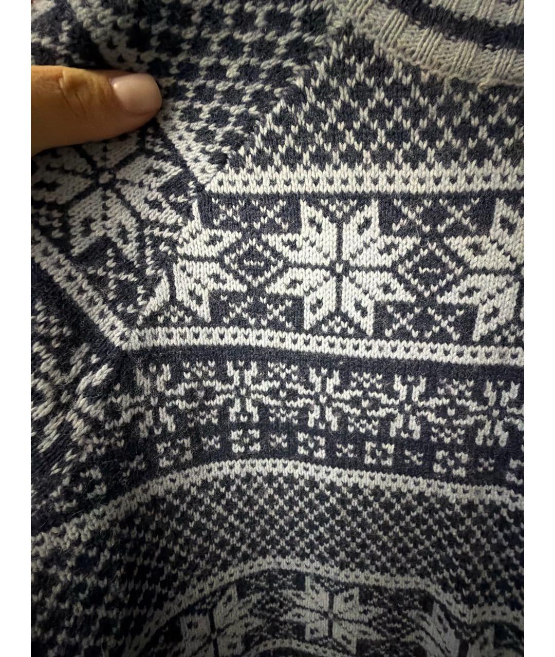 BOGNER Синий шерстяной джемпер / свитер, фото 4