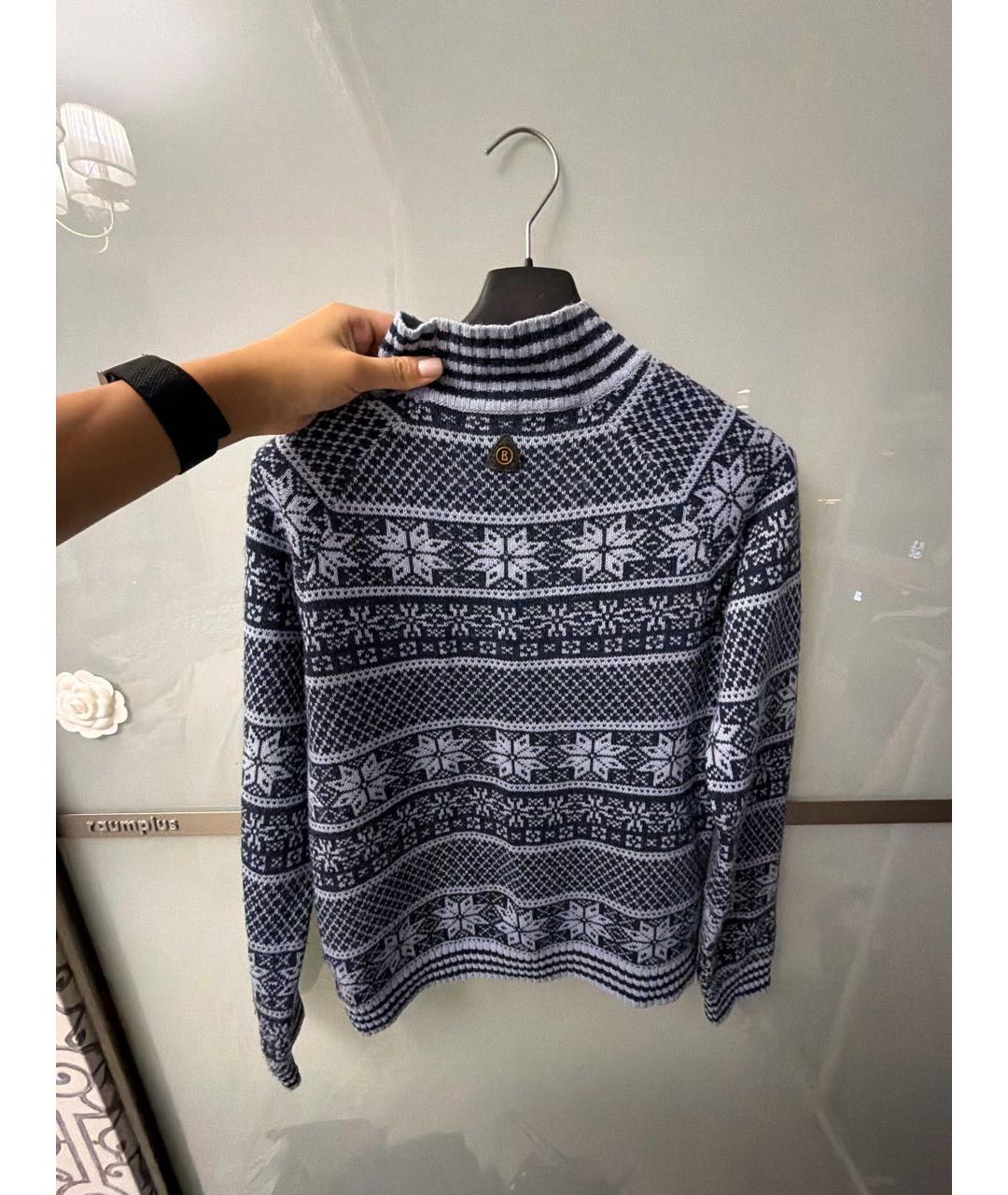 BOGNER Синий шерстяной джемпер / свитер, фото 2