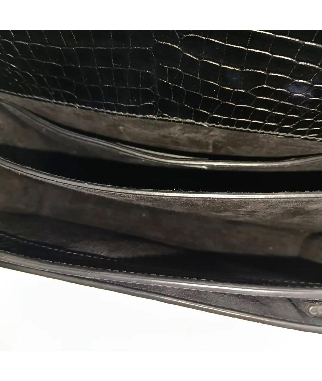 SAINT LAURENT Черная кожаная сумка через плечо, фото 6