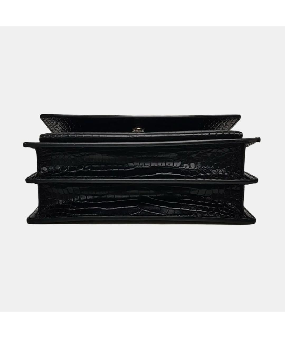 SAINT LAURENT Черная кожаная сумка через плечо, фото 5