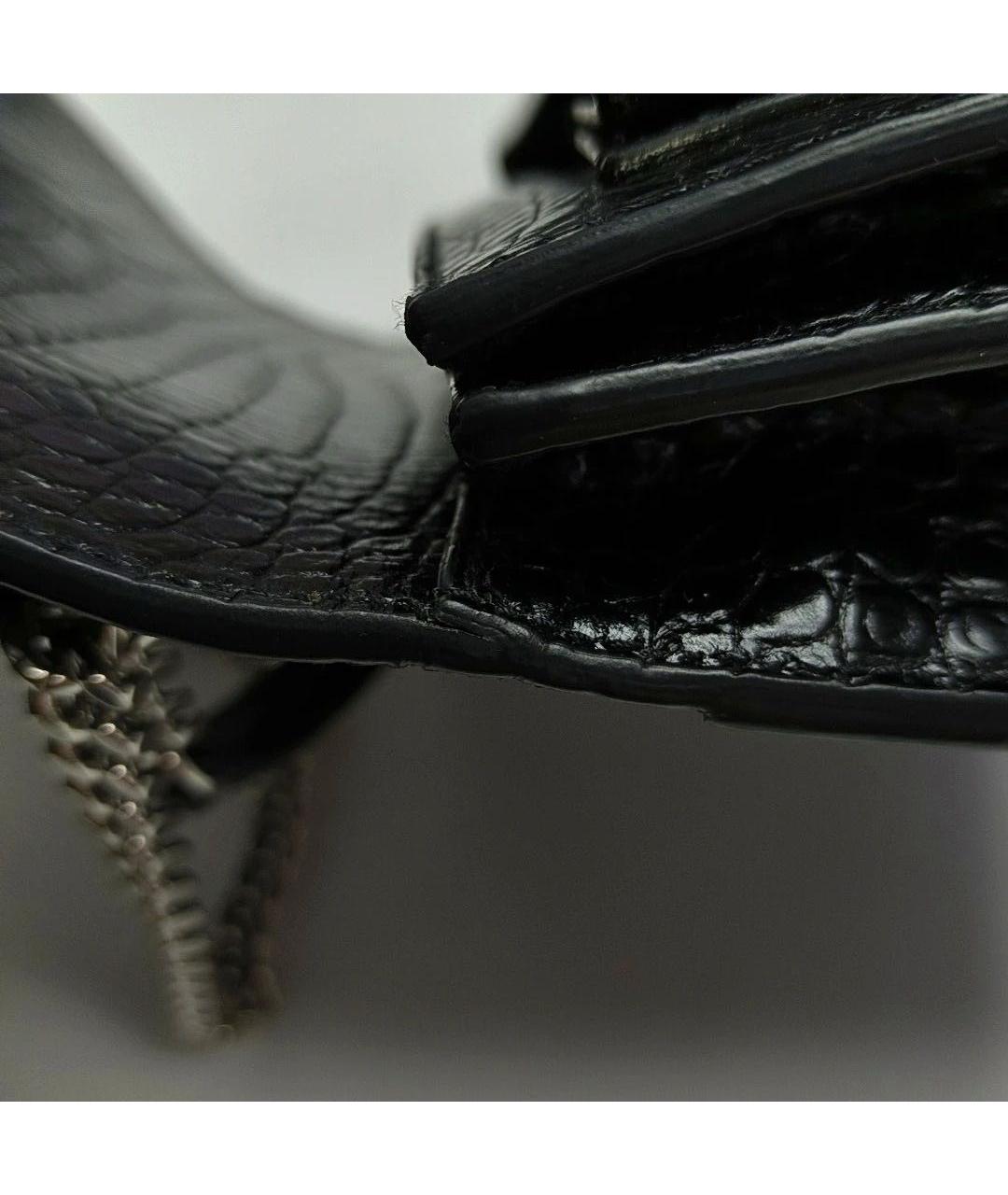 SAINT LAURENT Черная кожаная сумка через плечо, фото 7