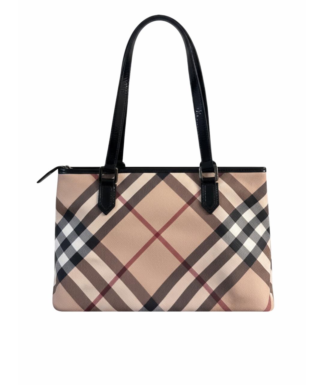 BURBERRY Бежевая сумка через плечо из искусственной кожи, фото 1