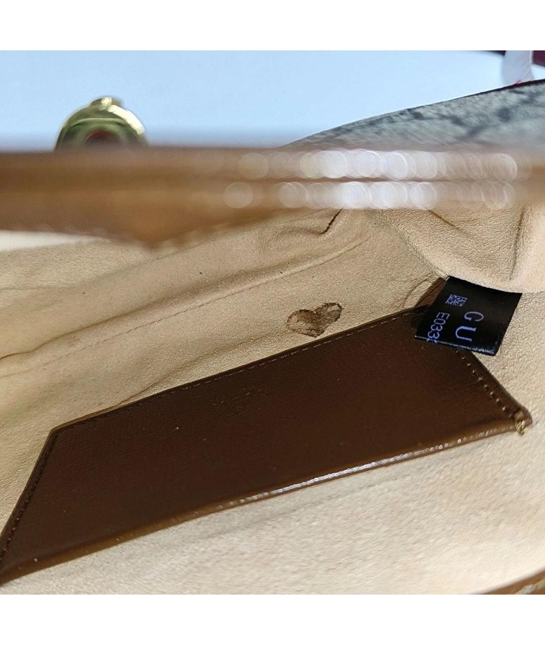 GUCCI Коричневая кожаная сумка с короткими ручками, фото 6