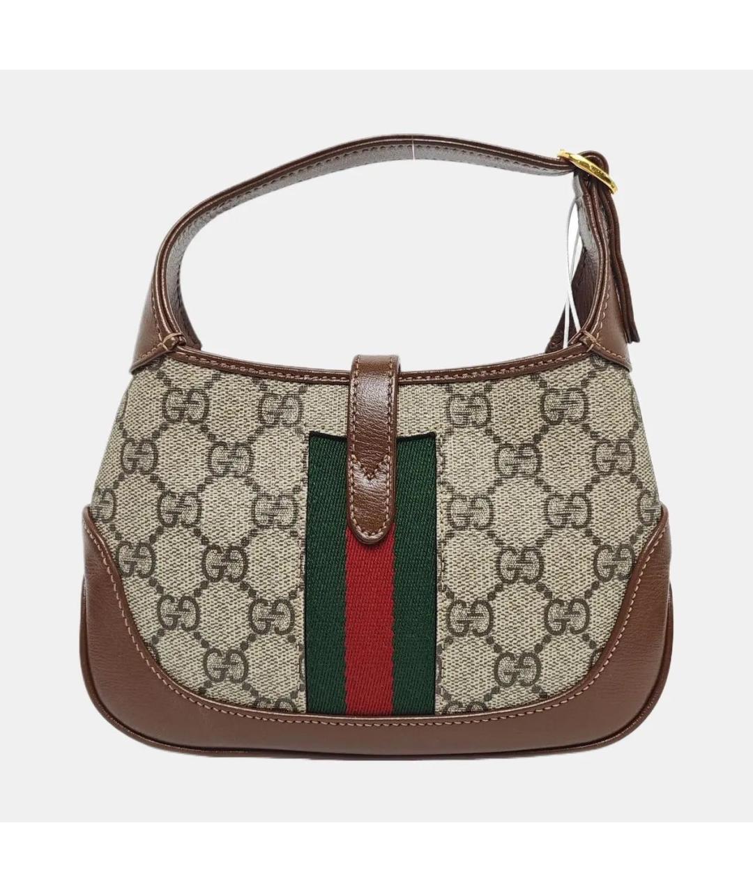 GUCCI Коричневая кожаная сумка с короткими ручками, фото 4