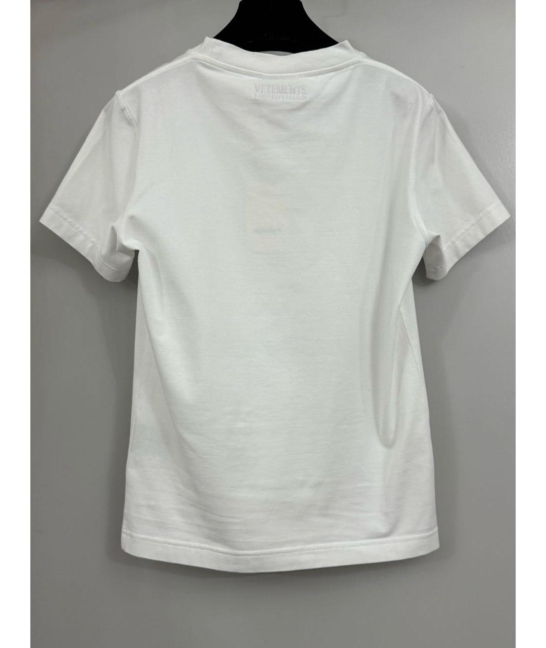 VETEMENTS Белая хлопковая футболка, фото 2