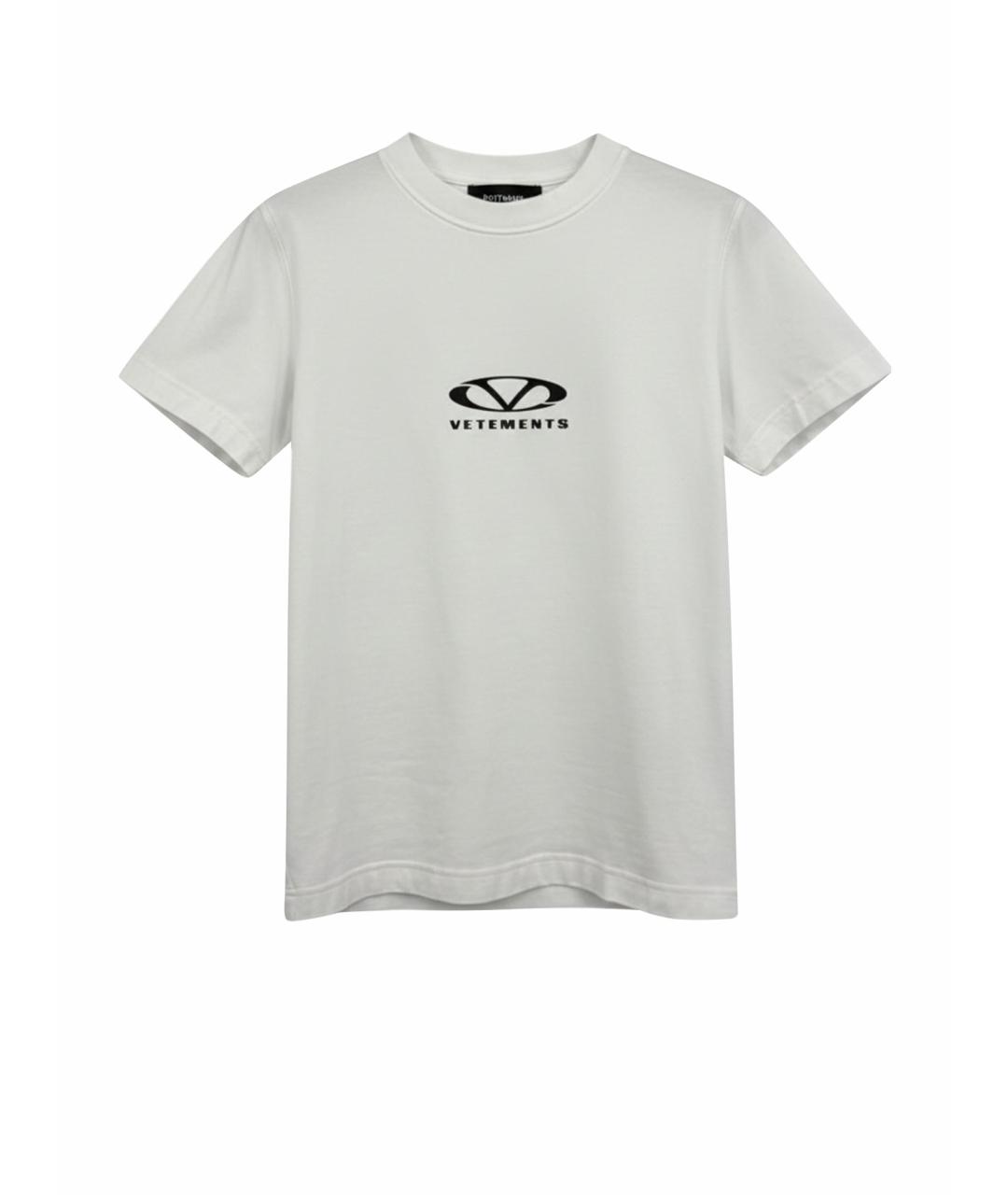VETEMENTS Белая хлопковая футболка, фото 1