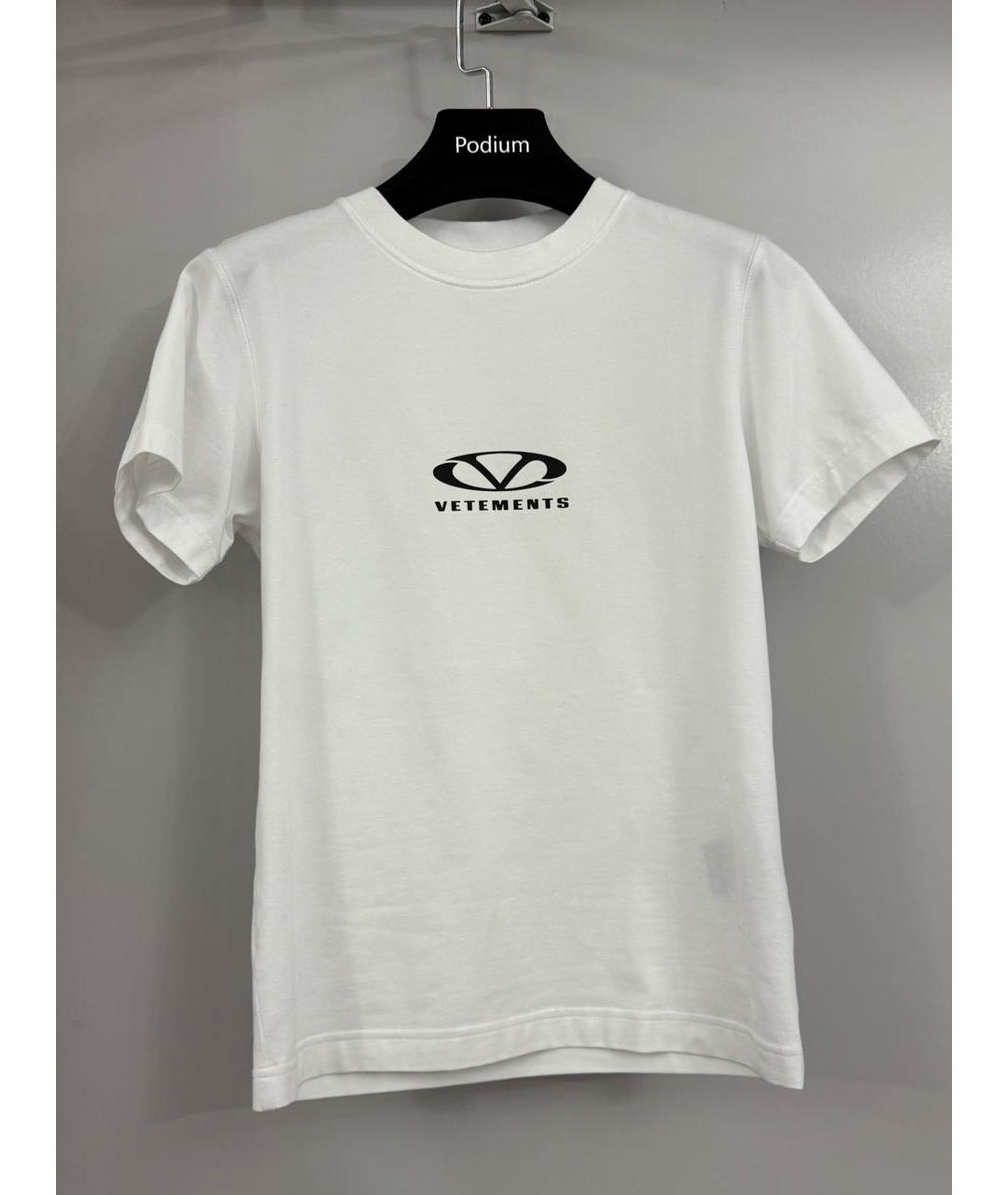 VETEMENTS Белая хлопковая футболка, фото 5